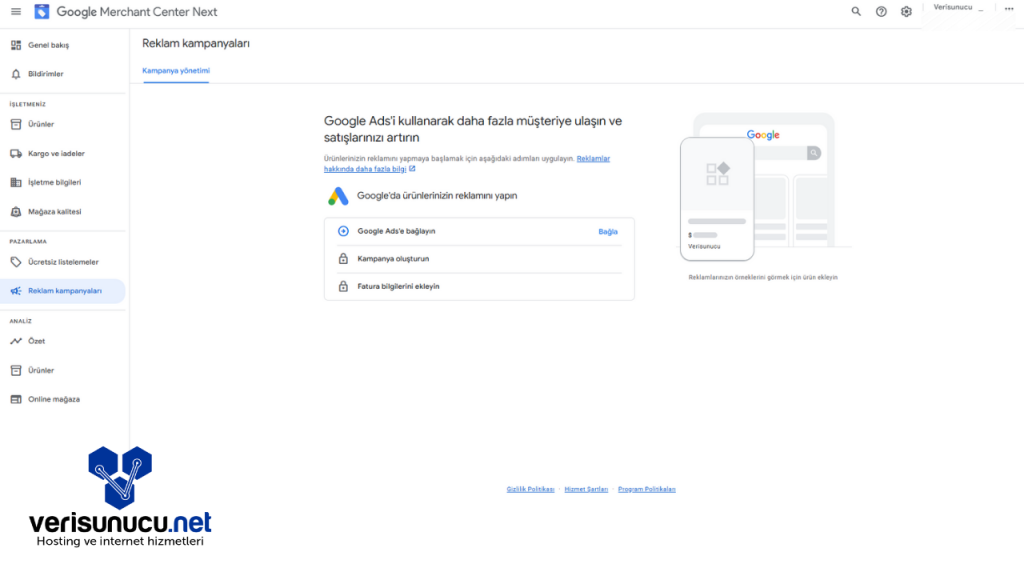 Google Merchant Center Google ADS