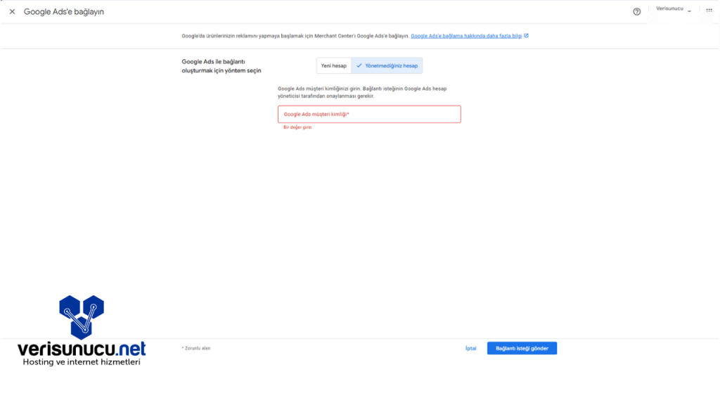 Google Merchant Center Google ADS bağlama hesap