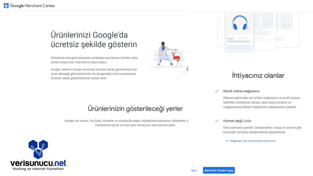 Google Merchant Center Ücretsiz Ürün Gösterimi