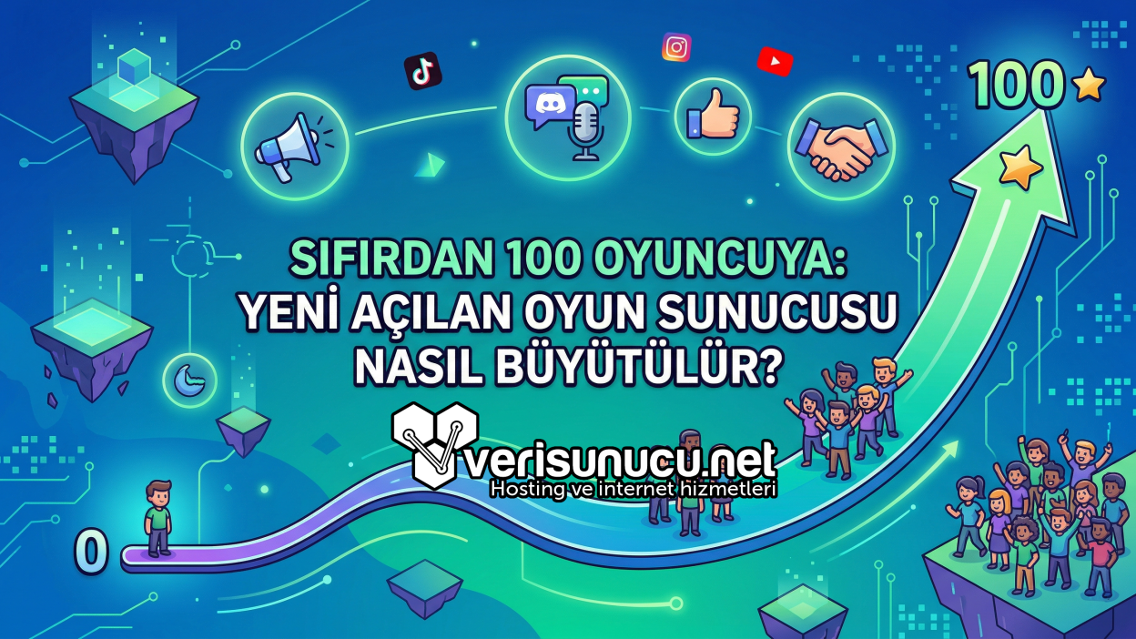 Sıfırdan 100 Oyuncuya - Yeni Açılan Oyun Sunucusu Nasıl Büyütülür - 2026 - Verisunucu.net