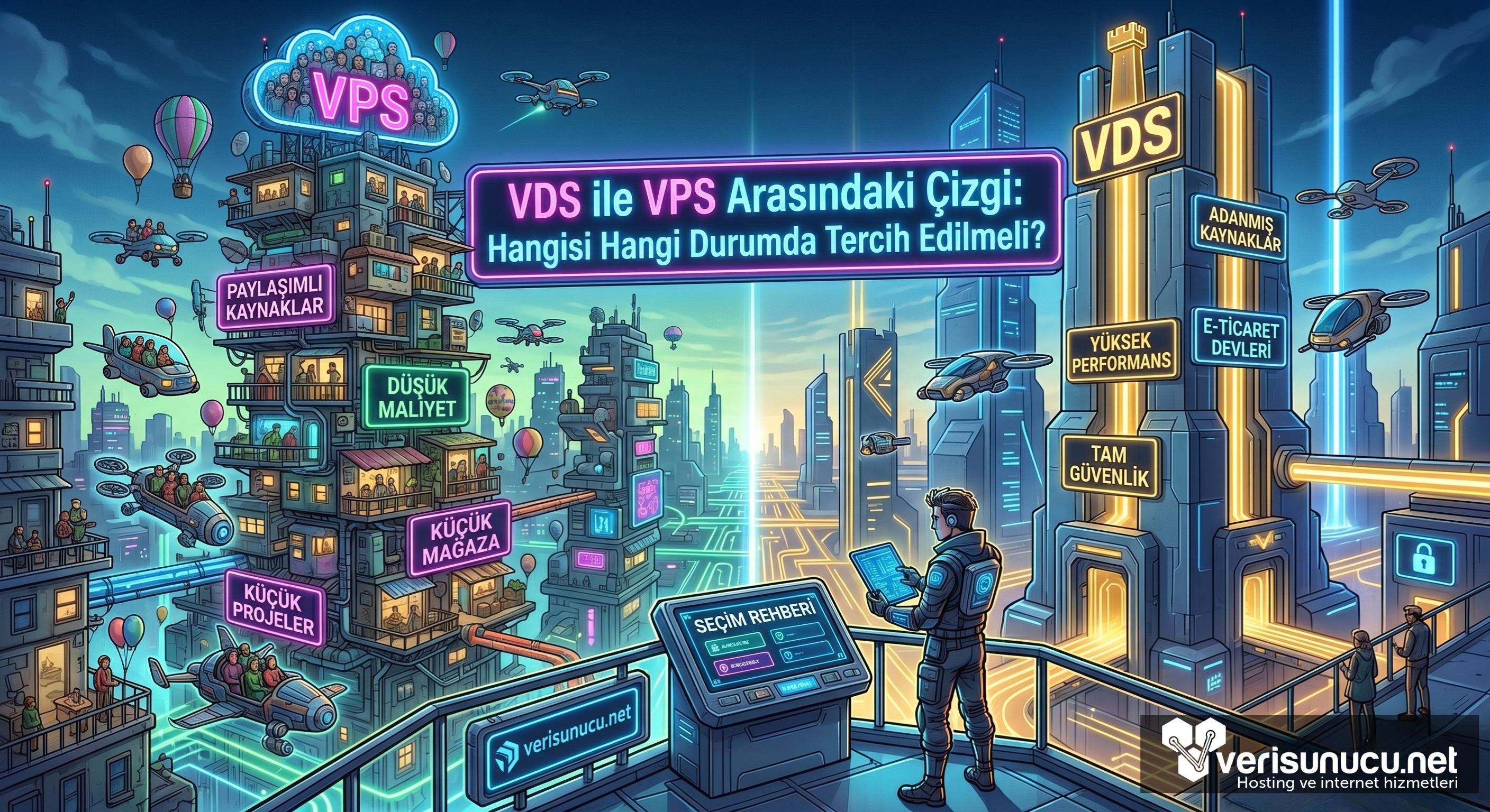 VDS ile VPS Arasındaki Çizgi: Hangisi Hangi Durumda Tercih Edilmeli?