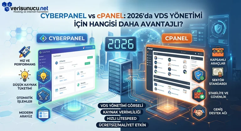 CyberPanel vs cPanel: 2026'da VDS Yönetimi İçin Hangisi Daha Avantajlı?