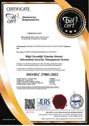 Verisunucu.net ISO/IEC 27001 Bilgi Güvenliği belgesi