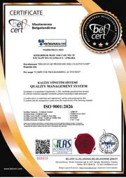 Verisunucu.net ISO 9001 Kalite Yönetimi belgesi